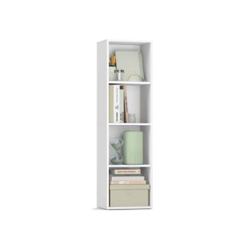 Напольный книжный стеллаж VASAGLE Custos, 3 уровня, Белый, 30 × 106 × 24 см