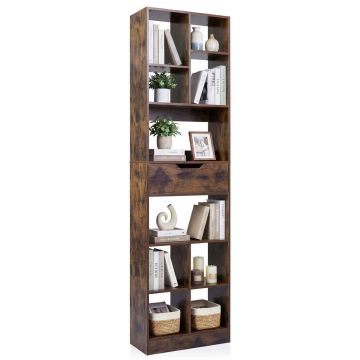 Отдельно стоящий книжный шкаф, С ящиком, 50 × 180 × 24 см