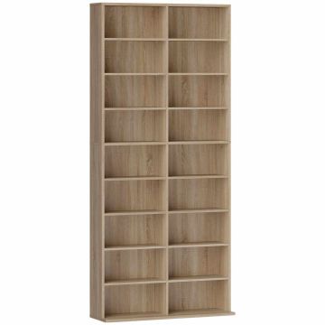 Freestanding shelf, 18 compartments and 14 adjustable shelves, 78.5 × 175 × 24 cm