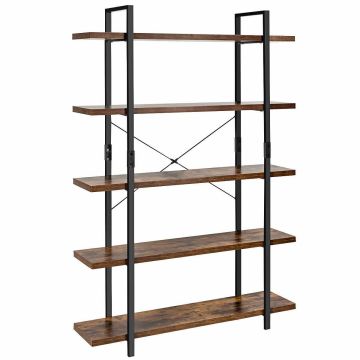 Build-in shelf, 5 tiers, 119.38 × 177.8 × 31.75 cm