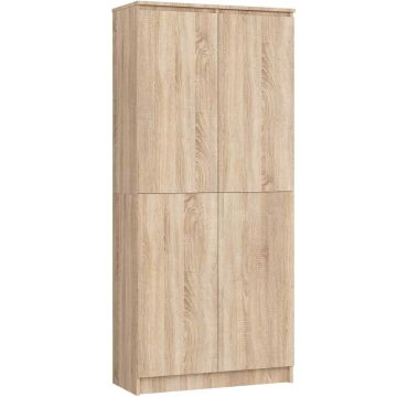 Напольный стеллаж CLP R80, с дверцами, коричневый, 80 × 180 × 35 см