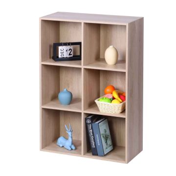 Pastatoma lentyna Relaxdays 10053042_8633, 6 skyriai, 91 × 61 × 30 cm