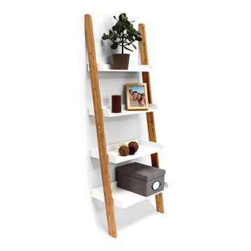 Pastatoma lentyna Relaxdays BAMBOO, 4 pakopų, 55 × 155 × 34 cm