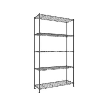 SONGMICS LGR195BH01 free-standing shelf, 5 tiers, 90 × 161 × 30 cm