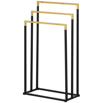 Pastatoma rankšluosčių kabykla Homcom 45x22,5x86cm., juodos/šviesiai rudos spalvos