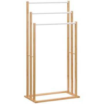 Pastatoma rankšluosčių kabykla Homcom 48x25,8x94cm., šviesiai rudos/baltos spalvos