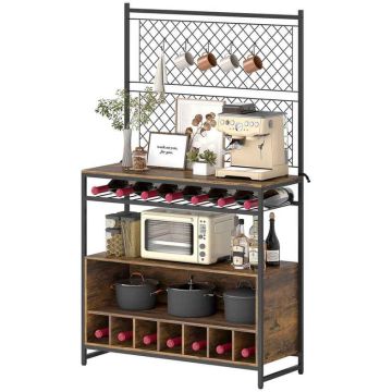 Built-in kitchen cabinet, wine storage for up to 14 bottles, 96.5 × 165 × 38 cm