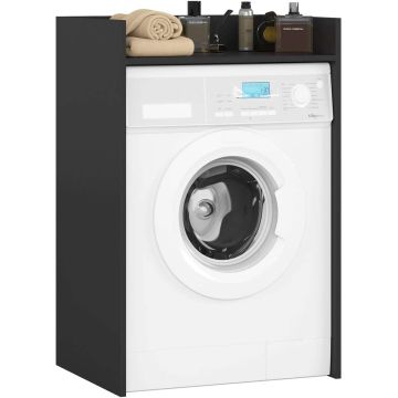 Напольный шкаф для ванной FIN, над стиральной машиной, чёрный, 64 × 98 × 50 см