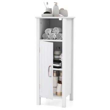 Напольный шкаф для ванной, С дверцей и регулируемой полкой, 30 × 80 × 30 см