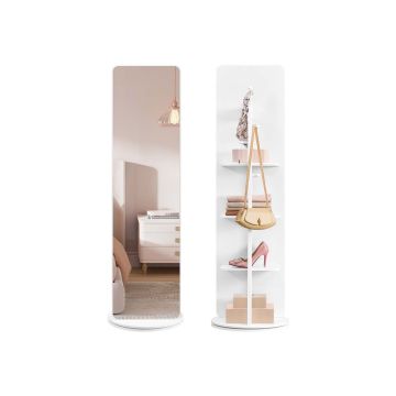 Pastatomas veidrodis SONGMICS LFM036W01, 360°, Balta