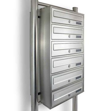 Mailbox system LOKATORSKA 6, 6 boxes, 51 × 150 × 27 cm