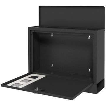 Pašto dėžutė Homcom 36,5x11,5x29cm., juodos spalvos