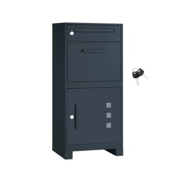 Pašto dėžutė SONGMICS, XXL su siuntų skyriumi, Pilka, 34 × 106 × 48 cm