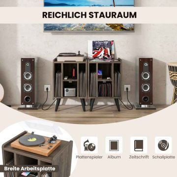 Turntable stand, 4 shelves, 43 × 67.5 × 34.5 cm