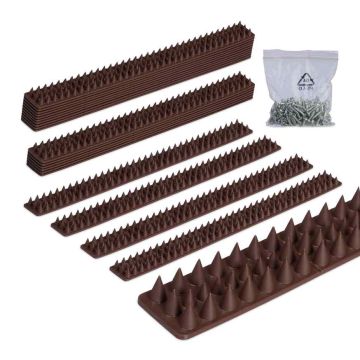 Paukščių atbaidymo smaigai Relaxdays, 20 vnt, Ruda, 49 × 2 × 4 cm