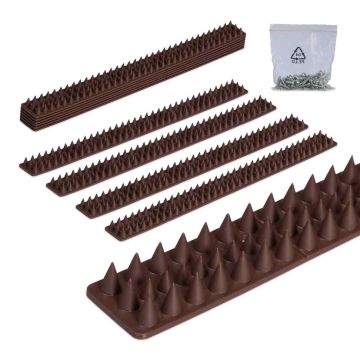 Paukščių atbaidymo smaigaliai Relaxdays, 10 vnt, Ruda, 49 × 2 × 4 cm