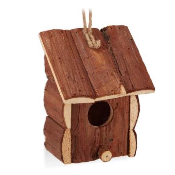 Paukščių namelis Relaxdays 10031002.0, Ruda, 12 × 16,5 × 9,5 cm
