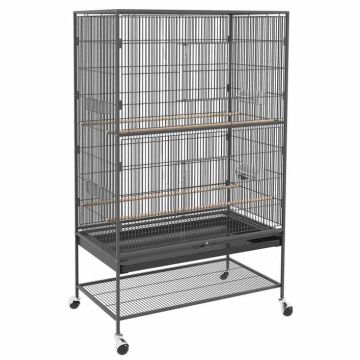 Клетка для птиц PawHut 94x57x153см, темно-серого цвета