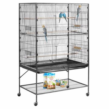 Клетка для птиц VEVOR 60, С жердочками и кормушками, 93 × 58 × 151 см