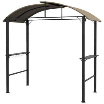 Pavėsinė kepsninei Outsunny 233x110x235cm., juodos/smėlio spalvos
