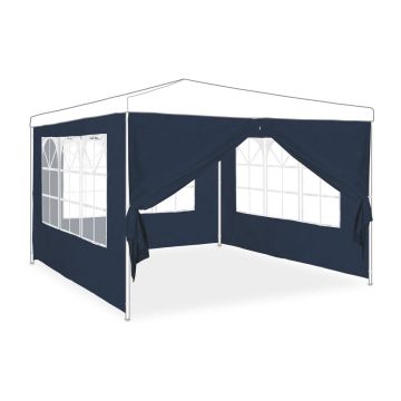 Pavėsinės šoninės panelės Relaxdays 10035873.0, 4 vnt, Mėlynos, 200 × 300 cm