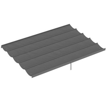 Gazebo canopy, 4 × 3 m, 10 drainage holes, Grey, 350 × 260 cm