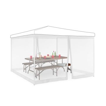 Pavėsinės tinklelis nuo vabzdžių Relaxdays 10035878.0, 2 šoninės panelės, 3 × 3 m