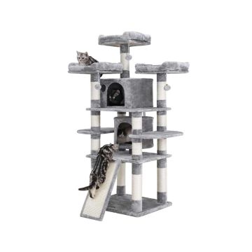 Когтеточка для кошек 60x55x172 см, черно-серая