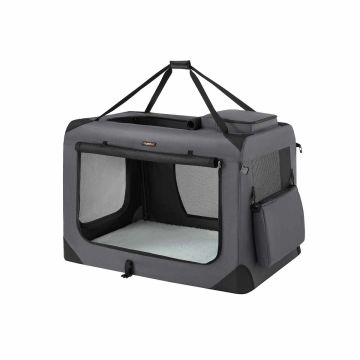 Сумка для перевозки собак 102x69x69 см, темно-серая/черная
