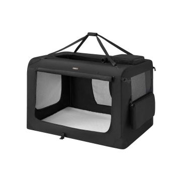 Сумка для перевозки собак 122x79x79 см, черно-серая