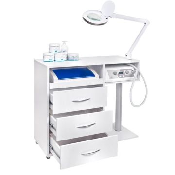 Pedicure station Y-300, 3 drawers, Blue