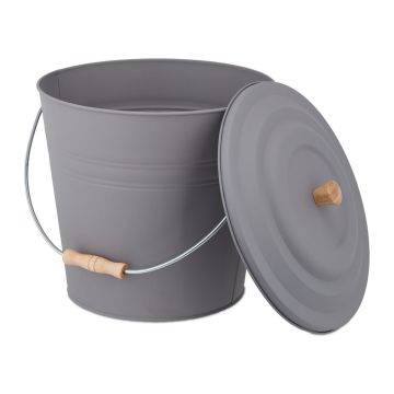 Pelenų kibiras Relaxdays, 12 l, 35,5 × 32 × 33 cm