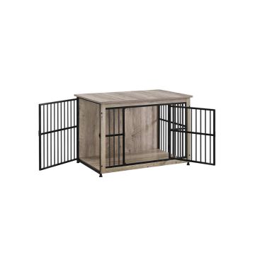 Клетка для собак 98x65x69 см., черная/светло-коричневая