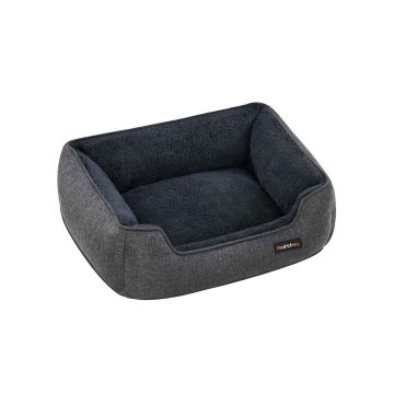 Лежанка для собаки 60x50x21см., темно-серая/черная