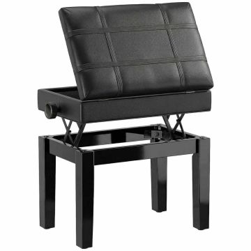 Стул для пианино Homcom 63x35x56см, черного цвета