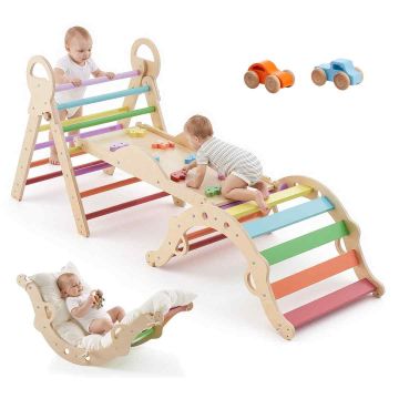 Pikler climbing set VEVOR ZYS001, 9 in 1, 195 × 59.8 × 74.5 cm