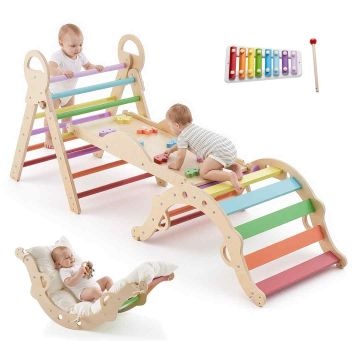 Pikler climbing set VEVOR ZYS005, 9 elements, 195 × 59.8 × 74.5 cm