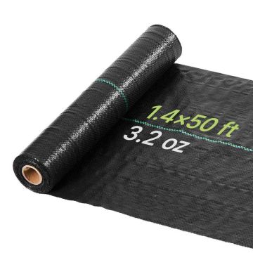 Полотно от сорняков VEVOR, 1 шт, Чёрное, 0,4 × 15,2 м