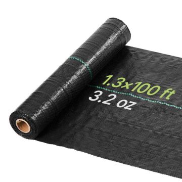 Полотно от сорняков VEVOR, 1 шт, Чёрное, 0,4 × 30,5 м