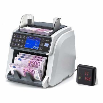 Money counting machine VEVOR WRM996, multi-currency, 500 banknotes, 25 × 27 × 29 cm