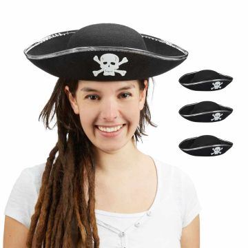 Piratų kepurės Relaxdays 10048352.0, 4 vnt, 33 × 11 × 24 cm