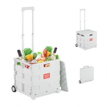 Pirkinių vežimėlis Relaxdays 10049698_49, 50 l, 35 kg, 45,5 × 99 × 37,5 cm
