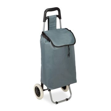 Pirkinių vežimėlis Relaxdays, 28 l, 15 kg, Pilka, 42 × 92,5 × 28 cm