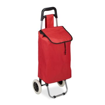 Pirkinių vežimėlis Relaxdays, 28 l, 15 kg, Raudona, 42 × 92,5 × 28 cm