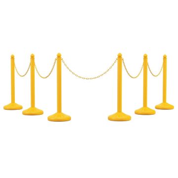 Plastikinės atramos, 6 atramos, 5 grandinės, 33,02 × 33,02 × 99,06 cm