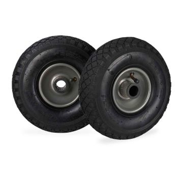 Pneumatiniai ratai rankiniam vežimėliui Relaxdays, 2 vnt, Ø 26 × 8,5 cm