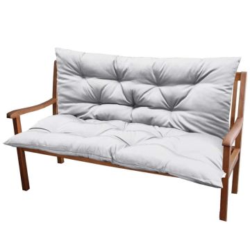 Подушка для скамейки 150x100 см, светло-серая.