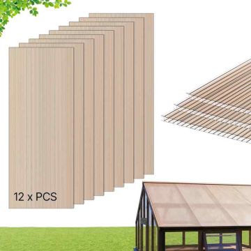Polycarbonate roof panels VEVOR PC6-12-1, 12 pcs, 1520 × 610 mm