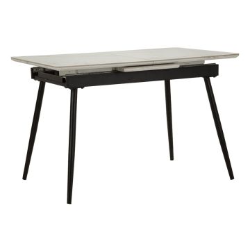 Prailginamas valgomojo stalas Matt, centrinis praplėtimo mechanizmas, 120 × 80 × 75 cm