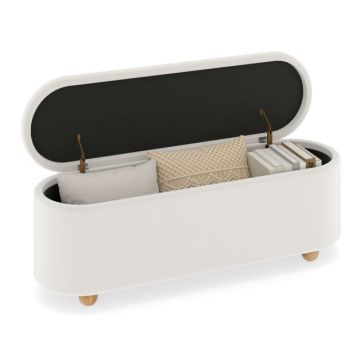 Hallway bench-storage box, 150 l, White, 139 × 48.5 × 40.5 cm